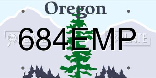684EMP Oregon License Plate