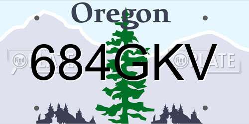 684GKV Oregon License Plate