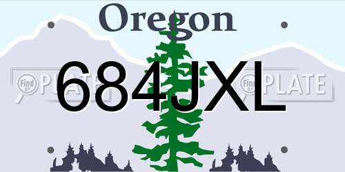684JXL Oregon License Plate