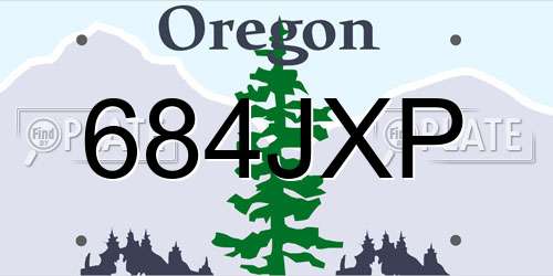 684JXP Oregon License Plate