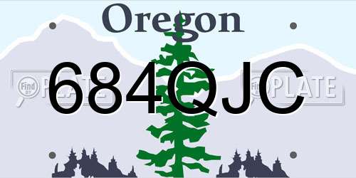 684QJC Oregon License Plate