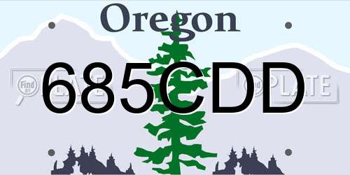 685CDD Oregon License Plate