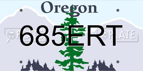 685ERT Oregon License Plate