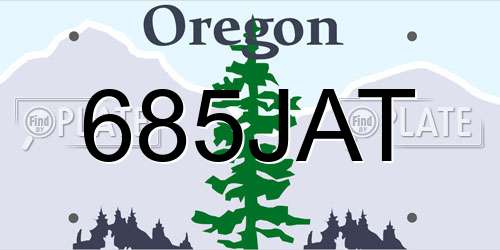 685JAT Oregon License Plate