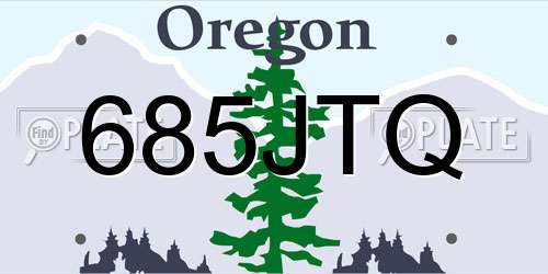685JTQ Oregon License Plate