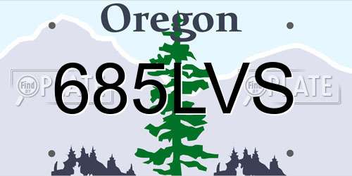 685LVS Oregon License Plate