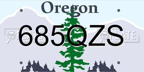 685QZS Oregon License Plate