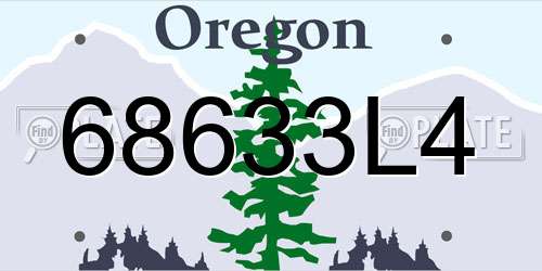 68633L4 Oregon License Plate