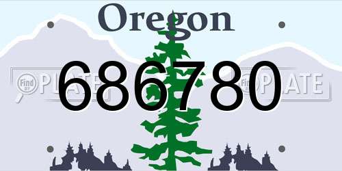 686780 Oregon License Plate