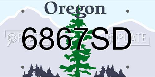 6867SD Oregon License Plate