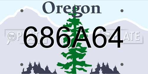 686A64 Oregon License Plate