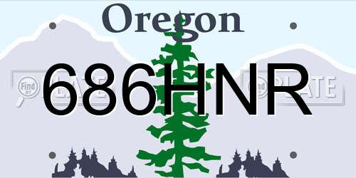 686HNR Oregon License Plate