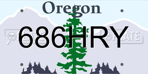 686HRY Oregon License Plate