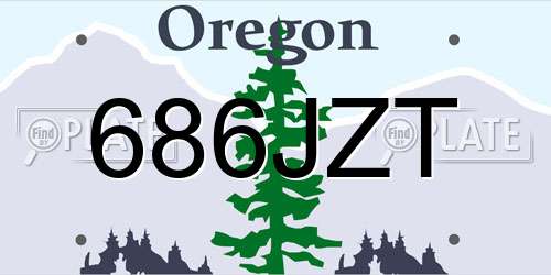 686JZT Oregon License Plate