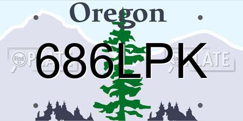 686LPK Oregon License Plate