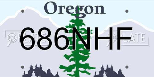 686NHF Oregon License Plate