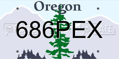 686PEX Oregon License Plate
