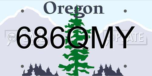 686QMY Oregon License Plate