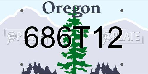 686T12 Oregon License Plate