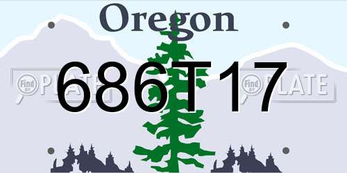 686T17 Oregon License Plate