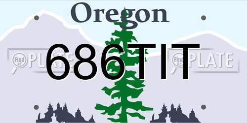686TIT Oregon License Plate