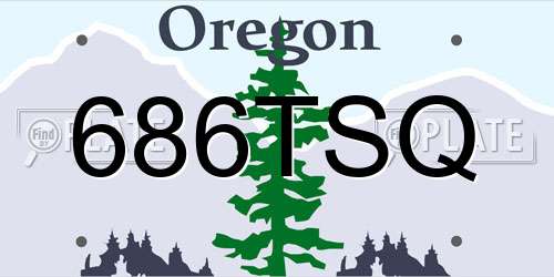 686TSQ Oregon License Plate