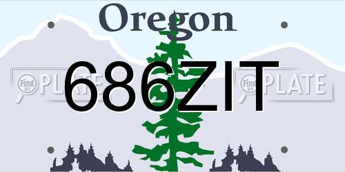 686ZIT Oregon License Plate