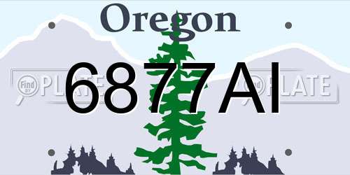 6877AI Oregon License Plate