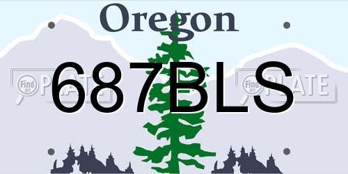 687BLS Oregon License Plate