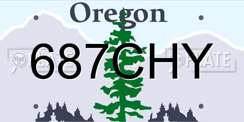 687CHY Oregon License Plate