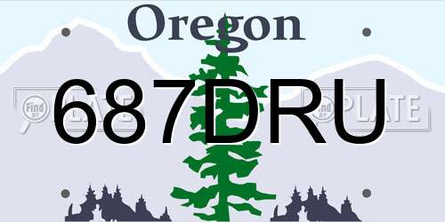 687DRU Oregon License Plate