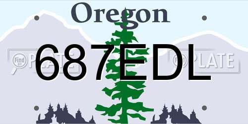 687EDL Oregon License Plate