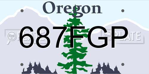 687FGP Oregon License Plate