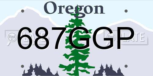 687GGP Oregon License Plate