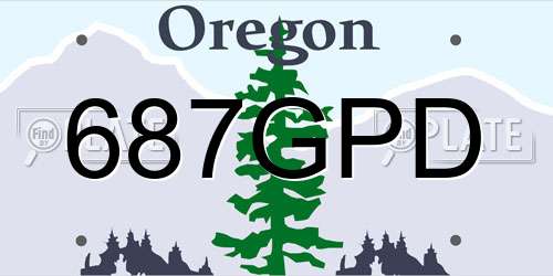 687GPD Oregon License Plate