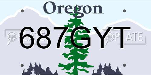 687GYT Oregon License Plate