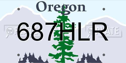 687HLR Oregon License Plate
