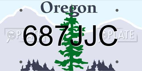 687JJC Oregon License Plate