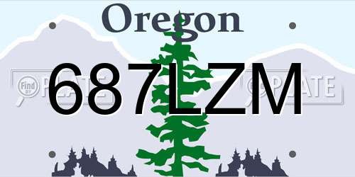 687LZM Oregon License Plate