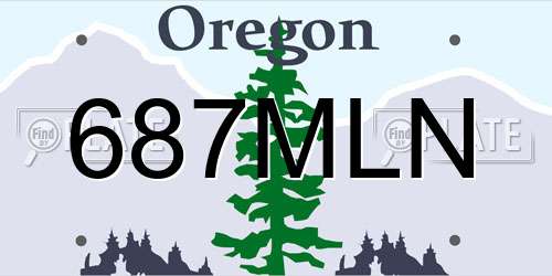 687MLN Oregon License Plate