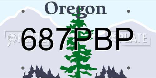 687PBP Oregon License Plate