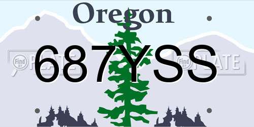 687YSS Oregon License Plate
