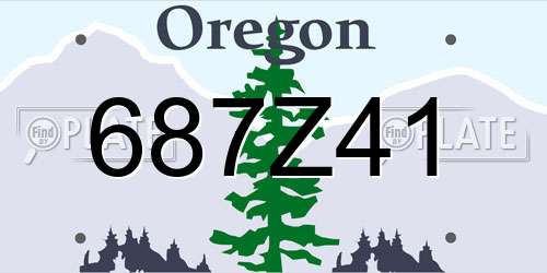 687Z41 Oregon License Plate
