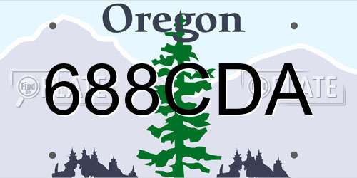 688CDA Oregon License Plate