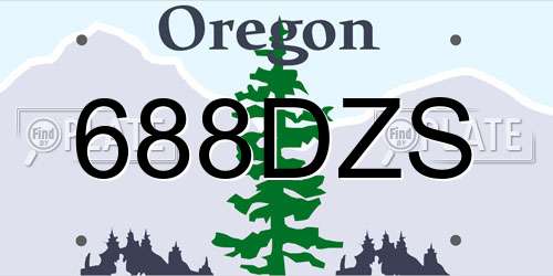 688DZS Oregon License Plate
