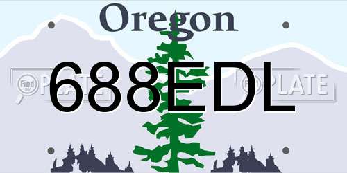 688EDL Oregon License Plate