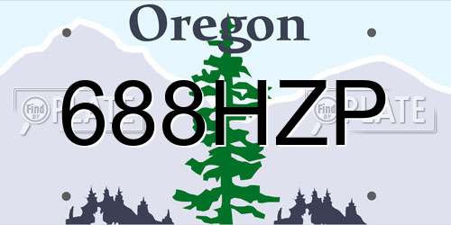 688HZP Oregon License Plate