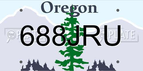 688JRU Oregon License Plate
