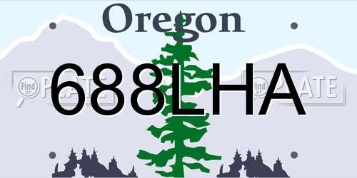 688LHA Oregon License Plate