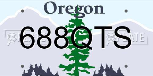 688QTS Oregon License Plate